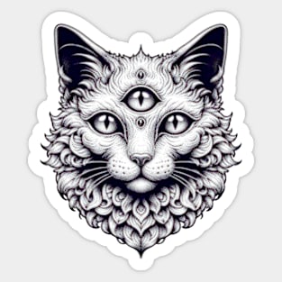 Third Eye Cat Sticker